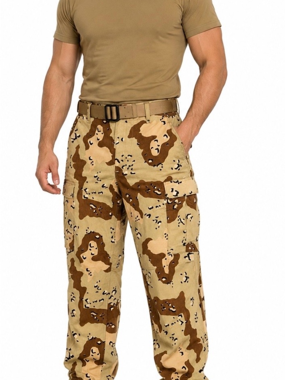 American Apparel Desert Camo Cargo Pants - Tan & Brown